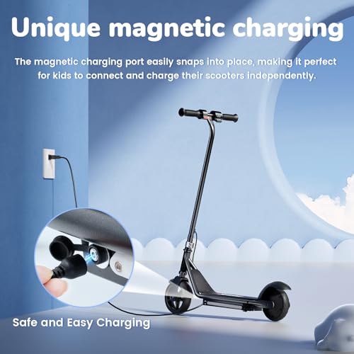 iScooter IK3/IK3Pro Electric Scooter for Kids Ages 6-12, 150W Motor, LED Display, 3 speeds Adjustable,3 Adjustable Heights(IK3Pro),Colorful Lights