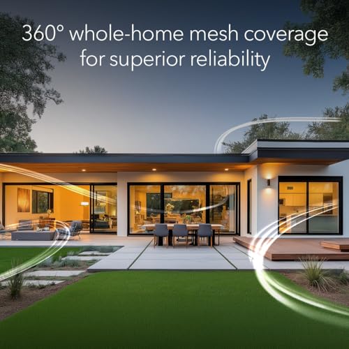 NETGEAR Orbi 370 Series Dual-Band WiFi 7 Mesh Network System for Home (RBE373) &ndash; Wireless Router + 2 Extenders, Security Features, 5 Gbps