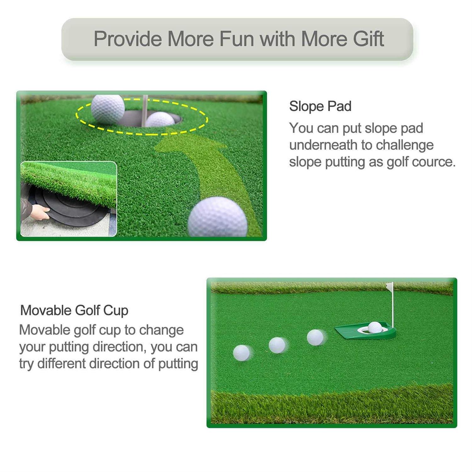 Chriiena Golf Putting Green Practice Putting Green Mat - Sports Supplies Online Store