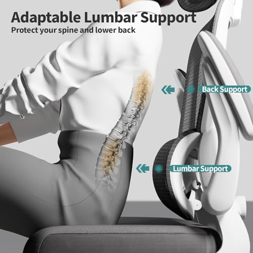 TRALT Office Chair Ergonomic Desk Chair, 330 LBS Home Mesh Office Desk Chairs with Wheels, Comfortable Gaming Chair