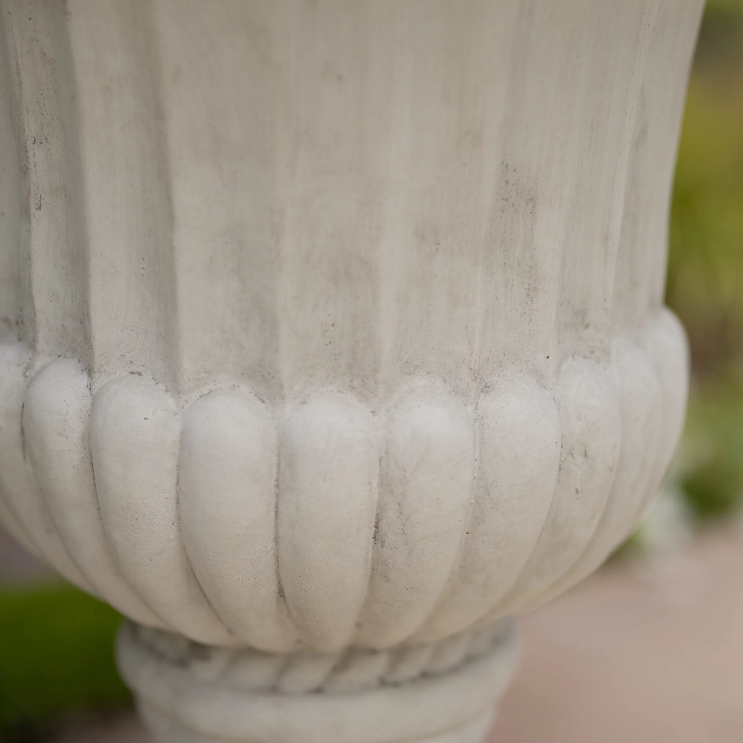 GDF Studio Antique White Italian 19 in. Concrete Urn Planter