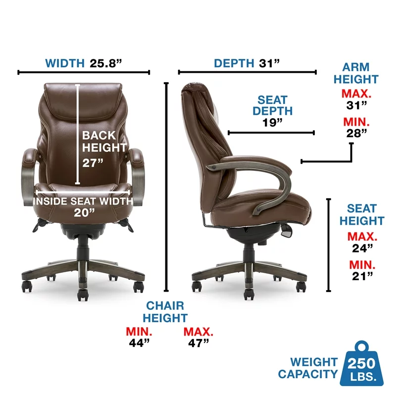 La-Z-Boy Hyland Executive Office Chair Chestnut Brown