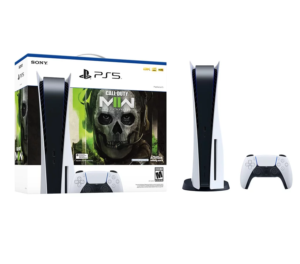 Restored Sony 825GB PlayStation 5 Console Call of Duty Modern Warfare II Bundle (Refurbished) - Curated Treasures Market