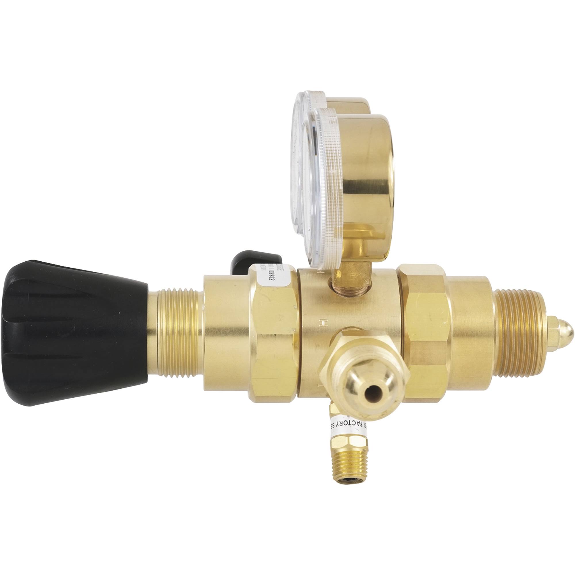 Harris KH1136 Nitrogen, Helium, Argon Specialty GAS Lab Regulator, CGA 580, 2-Stage, Brass, 0-50 PSI