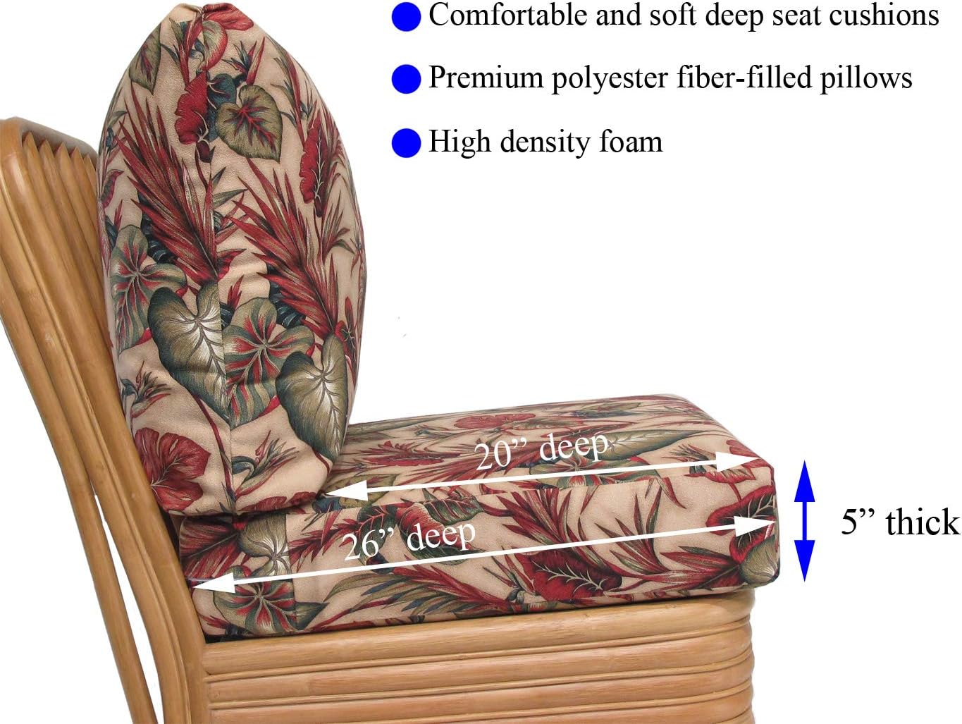 Rattan Living Room Furniture Sofa Couch (#1790H-BOPB)