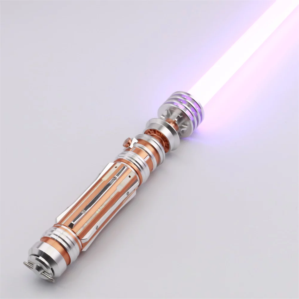 ZiaSabers Lo Princess NeoPixel Lightsaber with Proffie 2.2 Soundboard - Realistic Metal Silver Hilt Star Wars Lightsaber