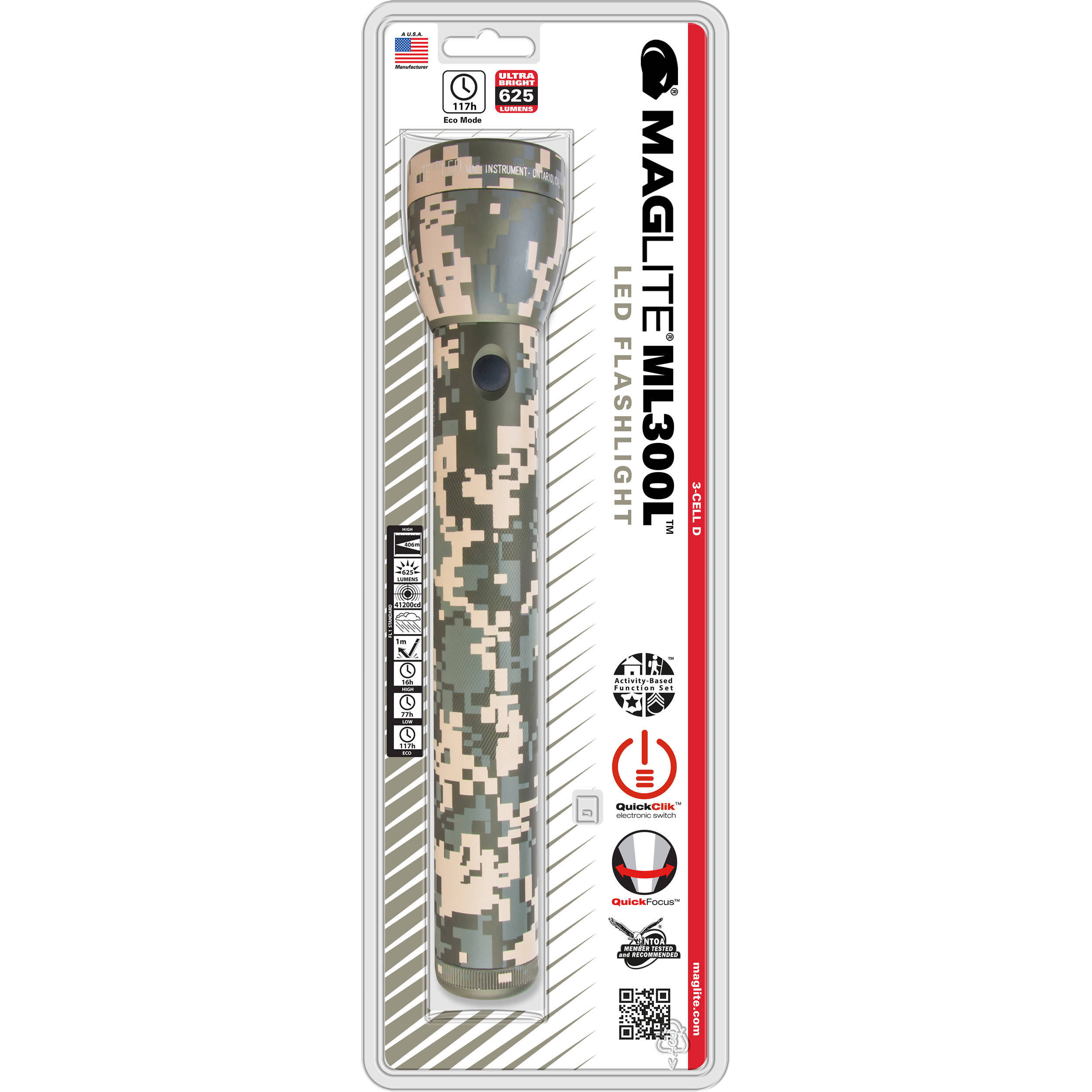 Maglite ML300L LED 3-Cell D Flashlight (Camo)
