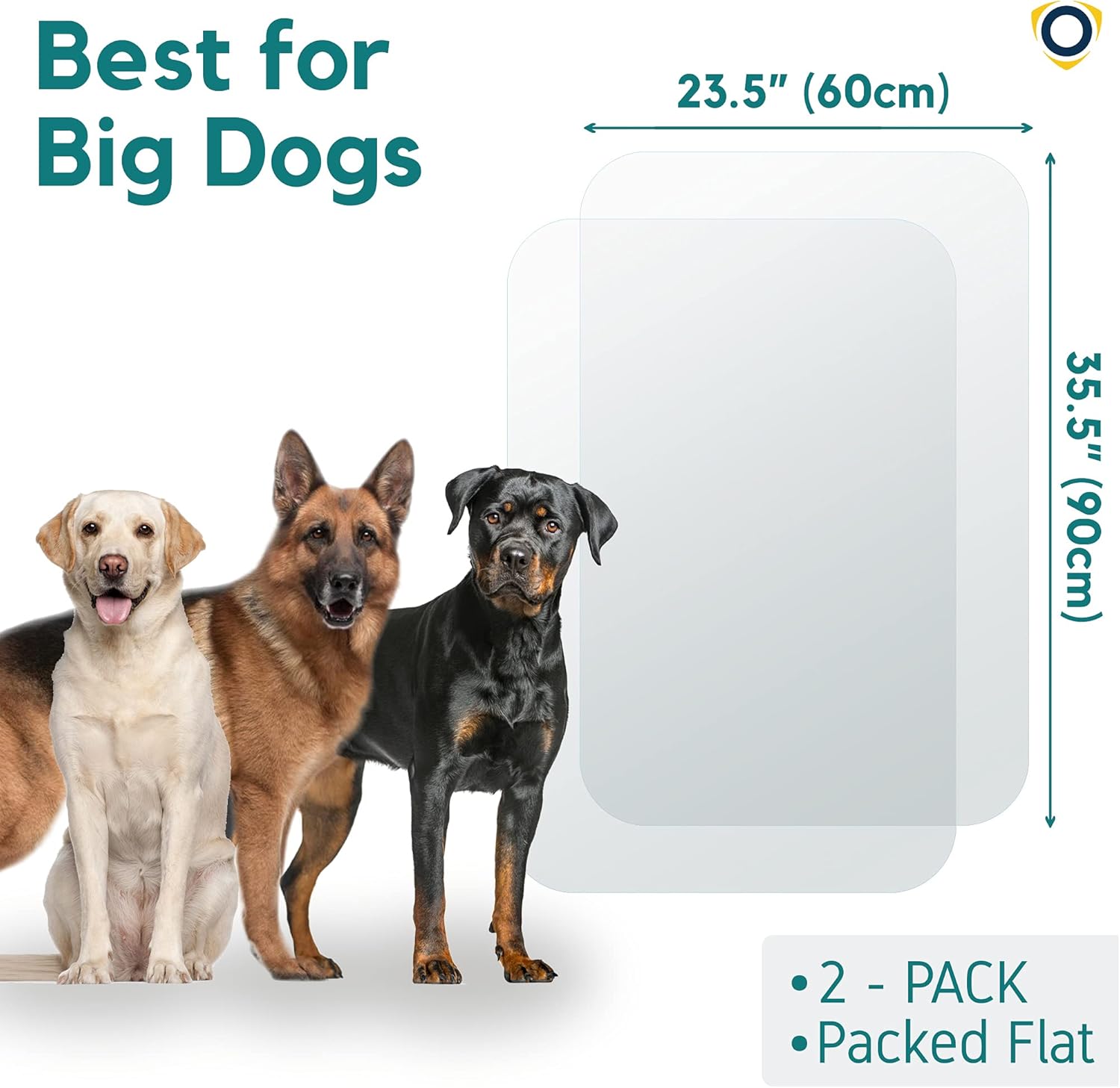 PROTECTO Door Protector from Dog Scratching - 2PACK 35.5 x 24 Anti-Scratch Guard for Furniture, Window, Wall