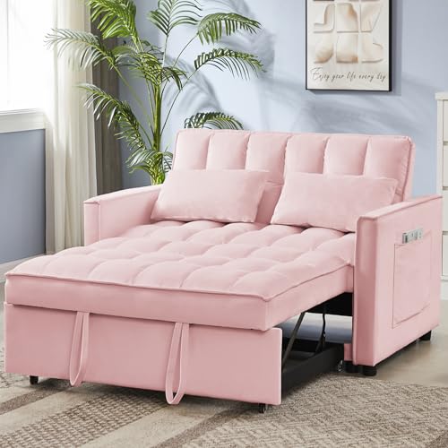 68.11" Corduroy Sleeper Chair Bed with USB Port, Cup Holders & Side Storage Pockets – 3-in-1 Foldable Sofa Bed for Guest Room, Living Room – White