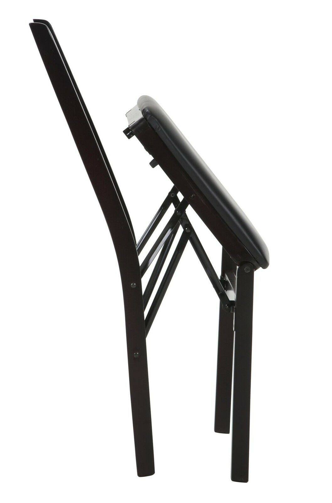 Cosco Wood Ladder Back Folding Chair, Black/Brown