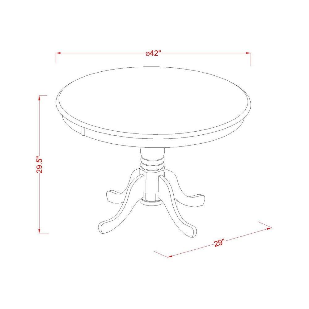 East West Furniture Hlly3-cap-w 3 Piece Small Kitchen Table and Chairs set-Kitchen Table and 2 Kitchen Chairs