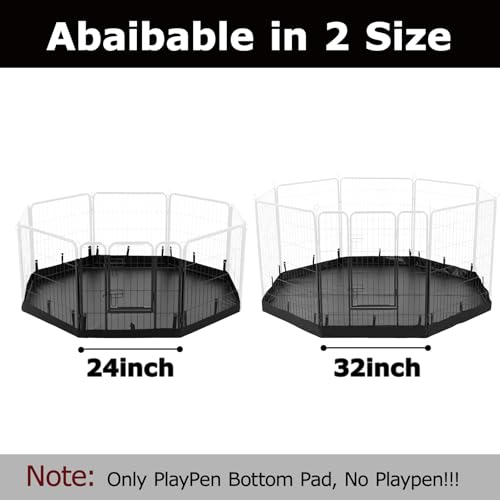 PJYuCien Dog Playpen Plus Storage Bag, 32" H 8 Panels Puppy Pen with Square Bottom, Heavy Duty Dog Fence for Puppies/Small Dogs