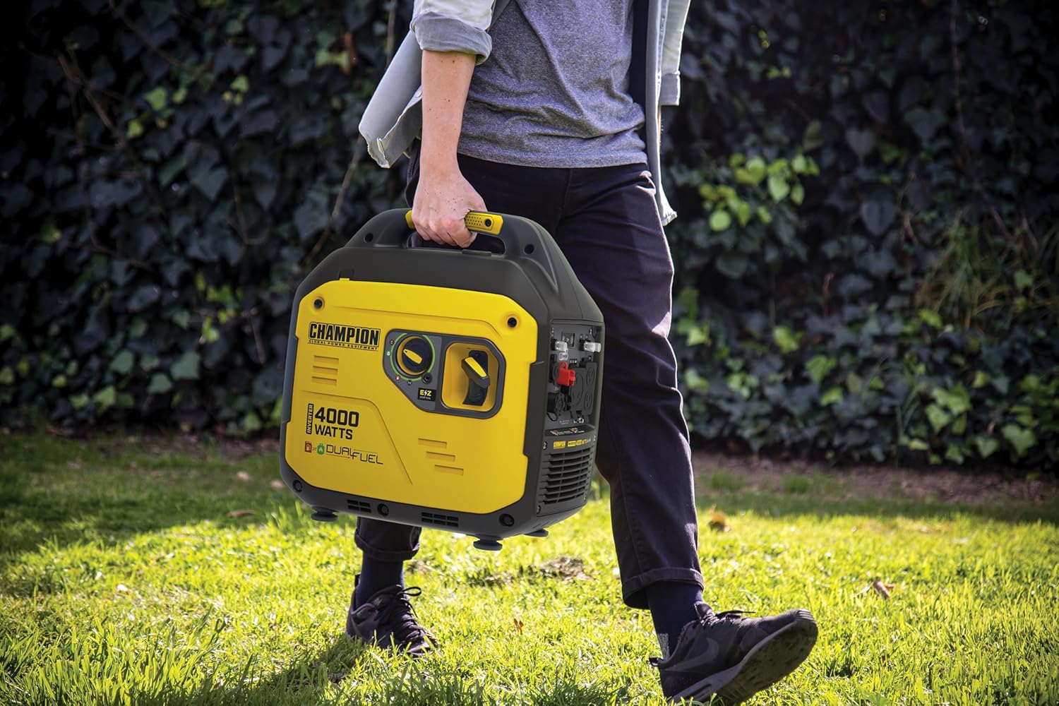 Champion Power Equipment 4000-Watt Dual Fuel RV Ready Portable Inverter Generator with Quiet Technology and CO Shield