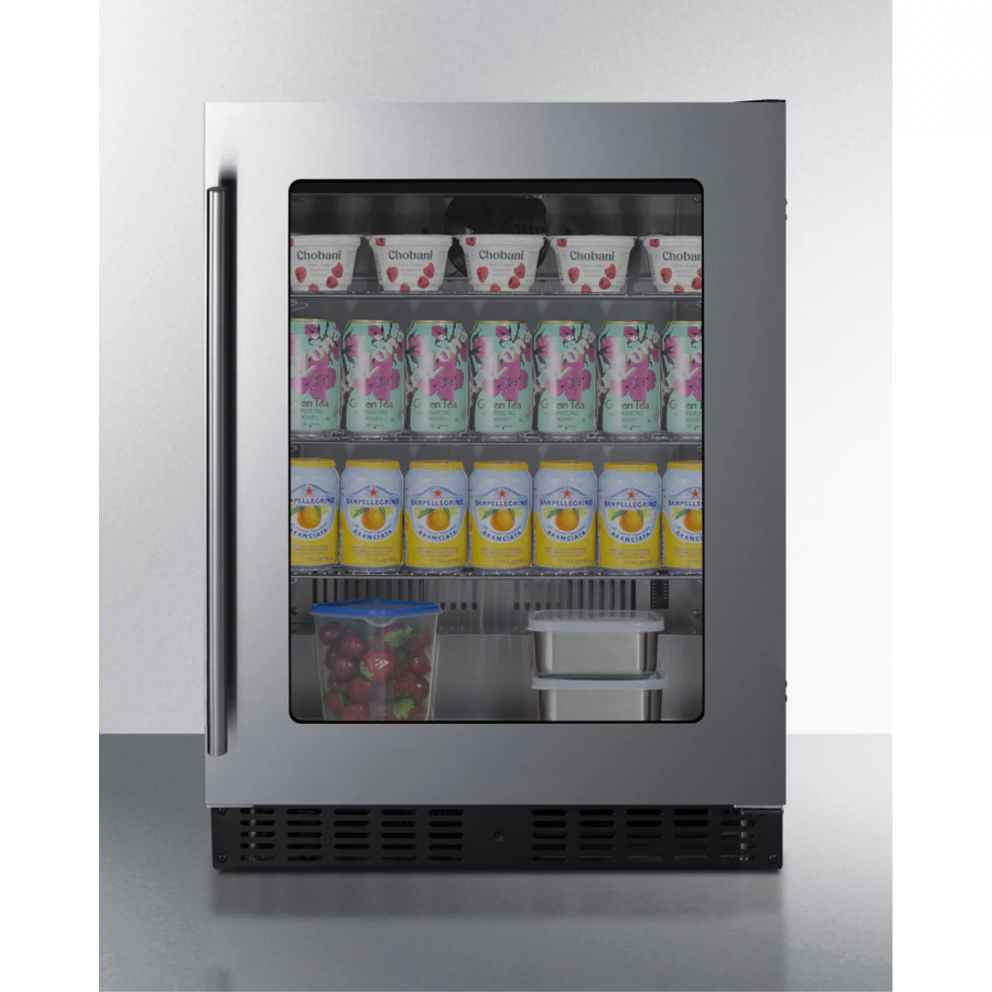 Summit Asdg2411 24" Wide 3.25 Cu. Ft. Compact Freezerless Refrigerator - Stainless Steel