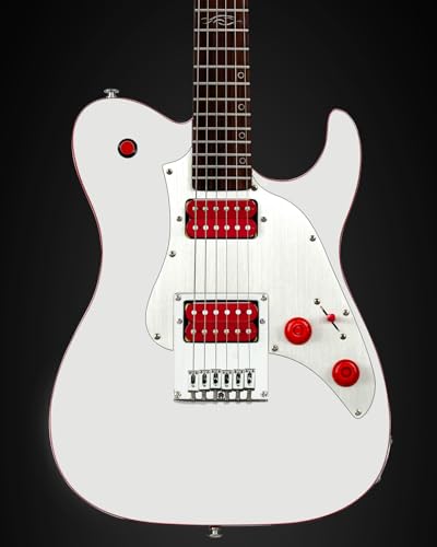 WestCreek TT-50KS Solid Body Electric Guitar, Mahogany Body, Maple Neck, Rosewood Fretboard, Rounded End Frets, Bone Nut, 22 Frets (Black)