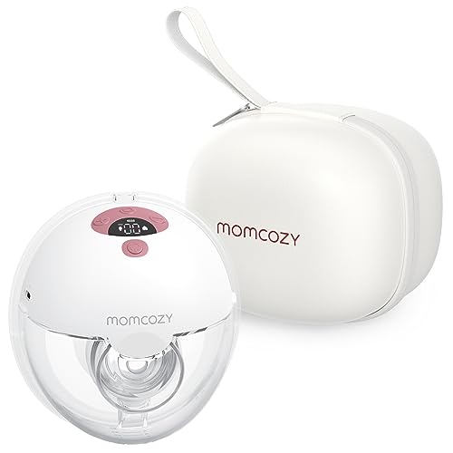 Momcozy M5 Hands-Free Wearable Breast Pump, Double-Sealed Flange for Baby-Like Comfort, 3 Modes & 9 Suction Levels, Portable Electric Pump – 24mm