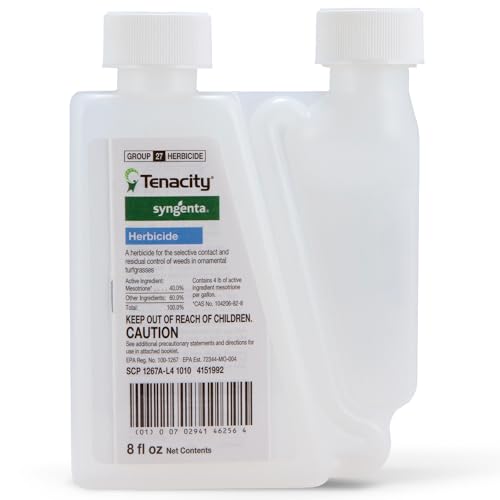Syngenta Tenacity Herbicide - Pre-Emergent and Post-Emergent Weed Control, 8-oz. Liquid Weed Killer for Lawns and Turf Grasses