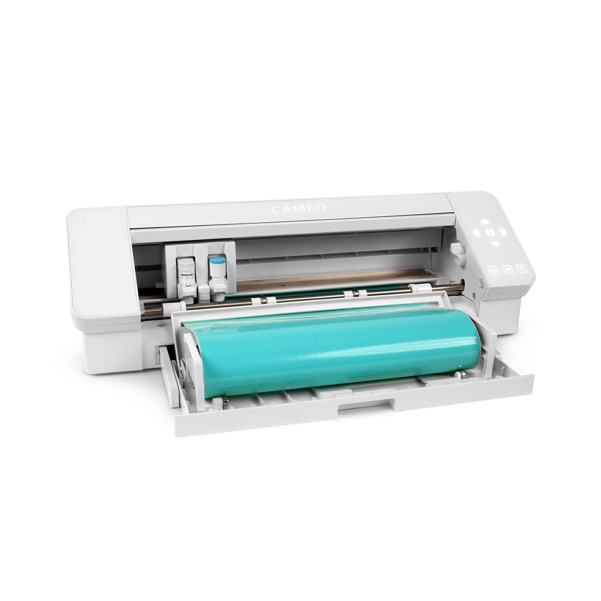Silhouette White Cameo 4 with 26 Oracal Glossy Sheets, Guides, 24 Sketch Pens, and More
