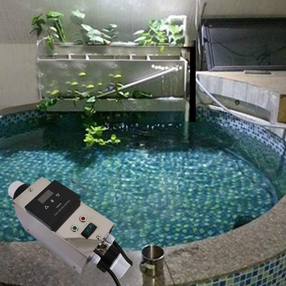 Swimming Pool Heat Pump, Electric Swimming Pool Heater Built-in Circulating Water Pump Control System for Above Ground Pools, up to 2000gallons