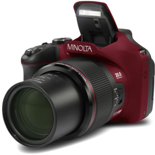 Minolta Pro Shot 20MP Digital Camera – 67x Optical Zoom, Full 1080p HD Video, Optical Image Stabilization, Wi-Fi, 3-inch Articulating LCD Screen