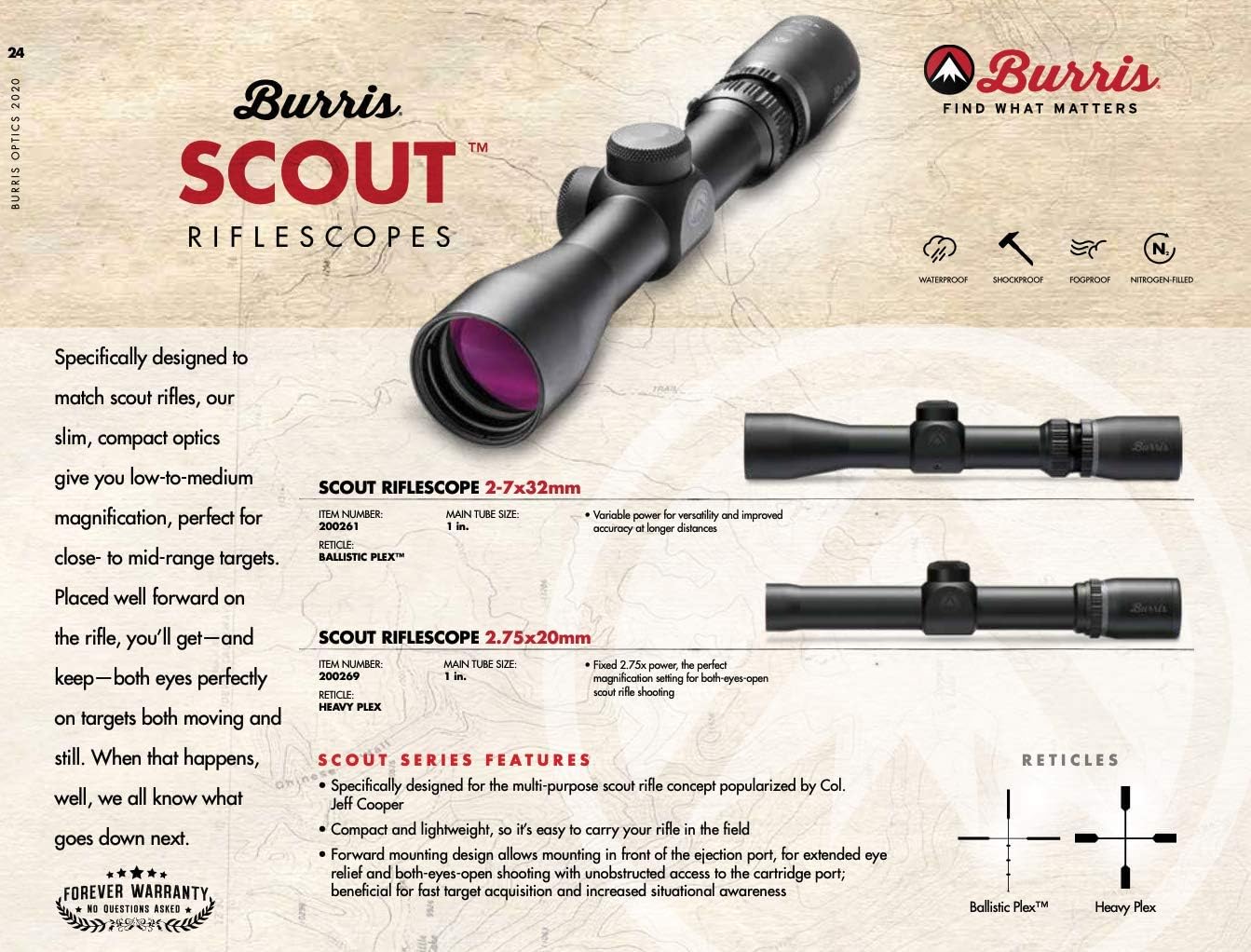 Burris Scout Scope, Compact and Slim Optic with Medium Magnification