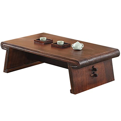 Retro Low Table Coffee Table Japanese Tatami Table Living Room Zen Tea Table Coffee Table Suitable for Bay Window (Size : 60x40x30cm)