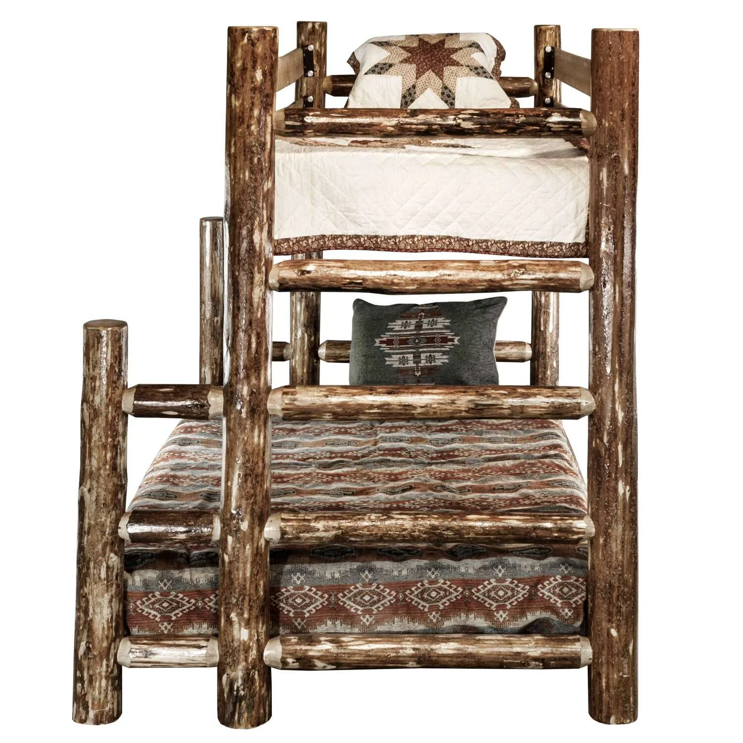 Montana Woodworks Glacier Country Wood Twin over Full Bunk Bed in Brown