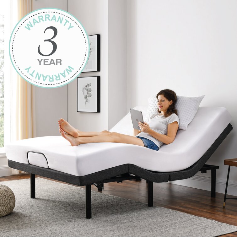 【Furniture】 Sleep 15" Massaging Zero Gravity Adjustable Bed with Wireless Remote