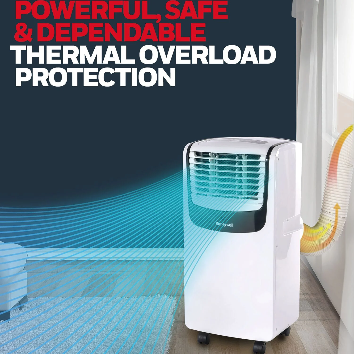 Honeywell 6,800 BTU 115-Volt Portable Air Conditioner with Remote, White/Black, MO0CESWK7