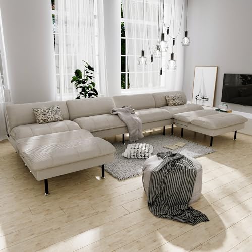 70" Futon Sofa Bed, 4 in 1 Multi-Function Couch Sleeper with Adjustable Backrest, Modern Convertible Futon, Recliner Small Loveseat for Living Room