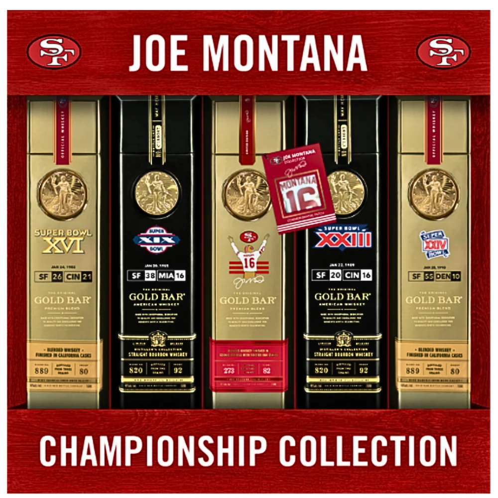 Gold Bar Whiskey Joe Montana Championship Collection - Nestor Liquor