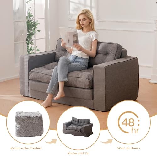 YOSHOOT Loveseat Sleeper Sofa,55" Convertible Sofa Bed Couch Futon Couches for Living Room