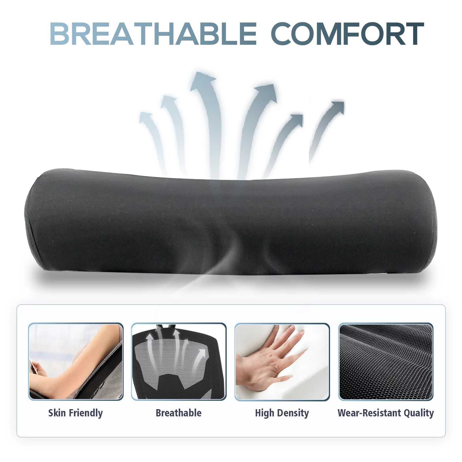 Colamy Office Ergonomic Mesh Black Computer Chair with Retractable Footrest and Head Support For Adult
