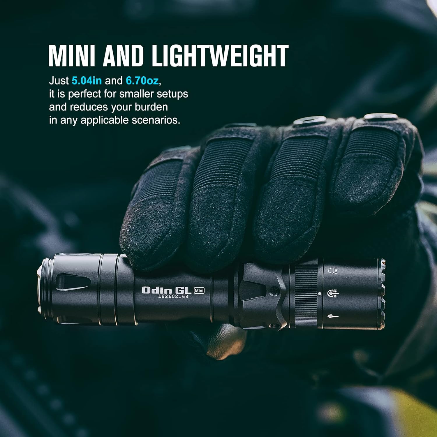 OLIGHT Odin GL Mini 1000 Lumens Picatinny Rail Mounted Rechargeable Tactical Flashlight with Green Beam and White LED Combo