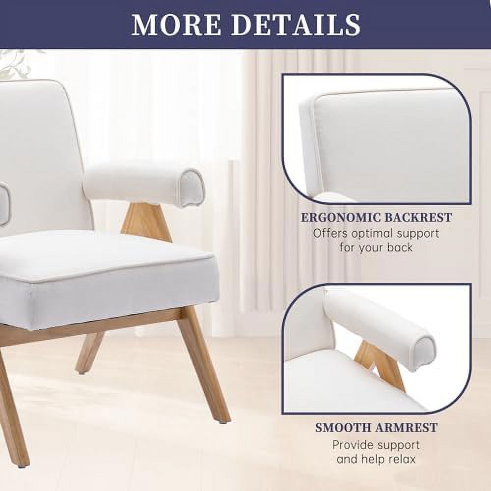 YZboomLife LIFEISLE Accent Chairs Living Room Set  Comfy Armchair Bedroom Lounge Recliner  Wide Club Sofa with Acrylic Legs  Velvet Upholstered