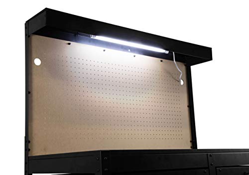 WEN WB4723T 48-Inch Workbench with Power Outlets and Light, Black - Radiant Selections
