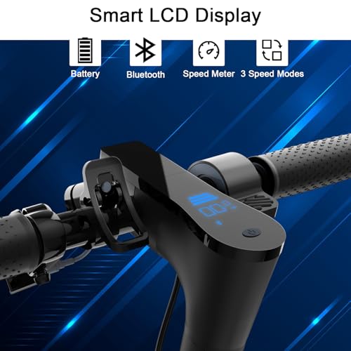 Electric Scooter 10" Solid Tires 600W Peak Motor Up to 20Miles Range and 19Mph Speed for Adults