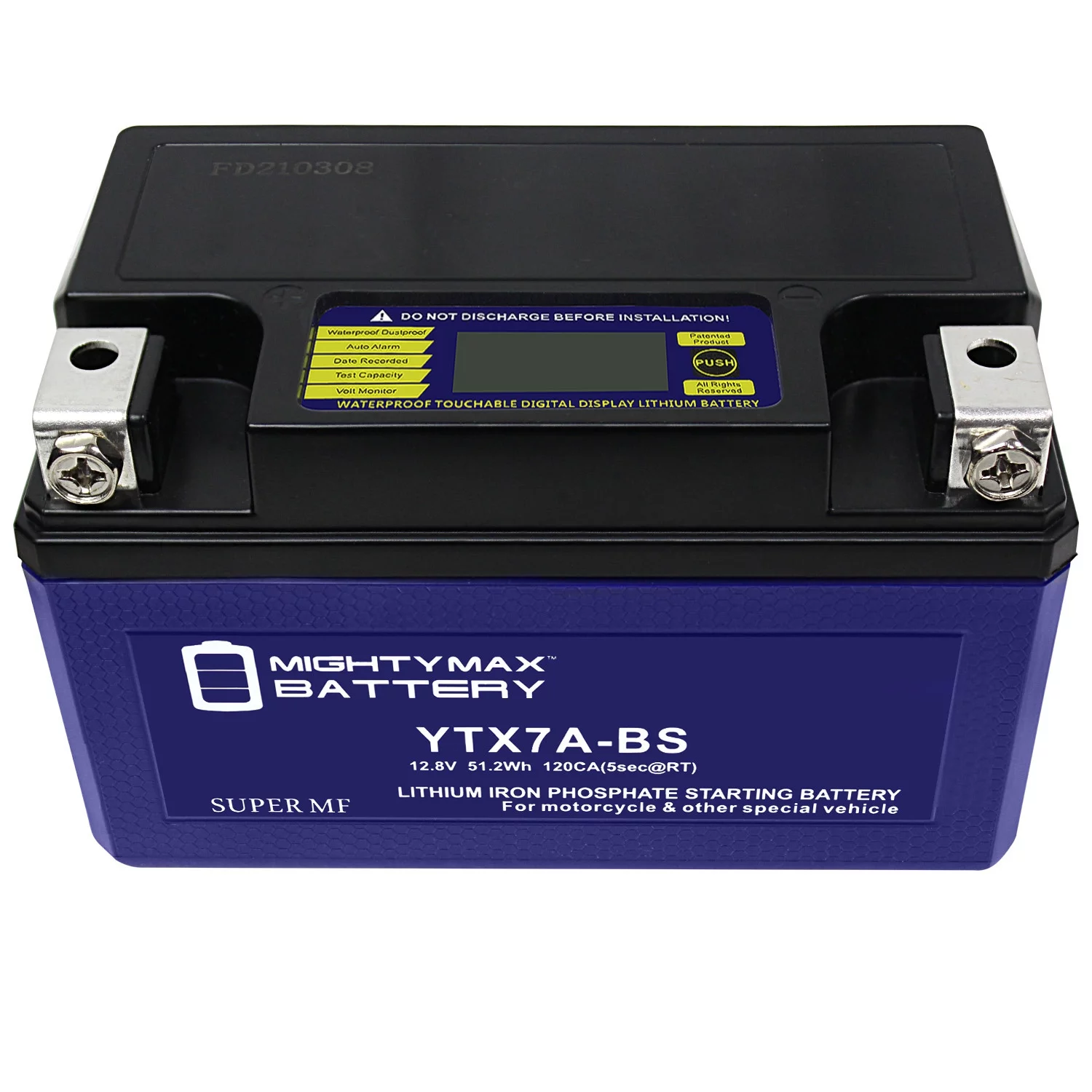 YTX7A-BS Lithium Replacement Battery Compatible with High Performace Scooter Exide 7A-BS - 6 Pack
