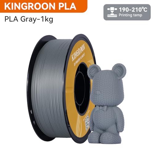 Kingroon PLA 3D Printer Filament, 12Rolls, Dimensional Accuracy +/- 0.03 mm, 12kg Spool(26.4lbs)