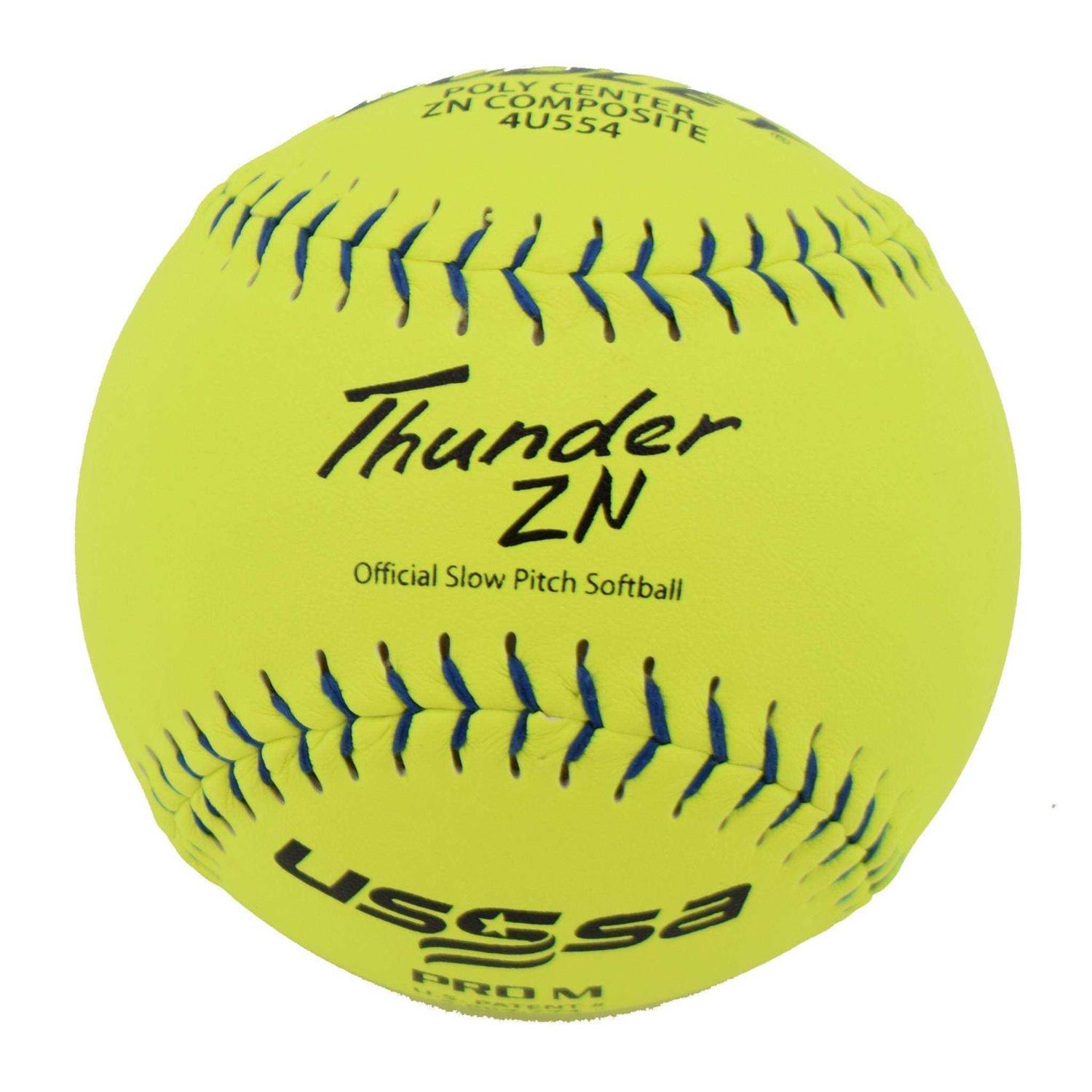 Dudley 12 USSSA Thunder ZN Pro-M Stamp Slowpitch Softball -12 Pack - Sports Supplies Online Store