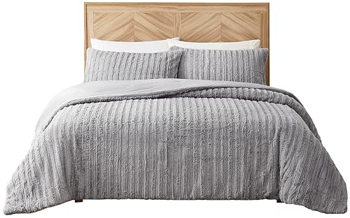 UGG Kenzie Full/Queen Comforter Set with 2 Pillow Shams Plush Faux Fur Bedding Soft Warm Down Alternative Comforter Washable Hypoallergenic Fluffy
