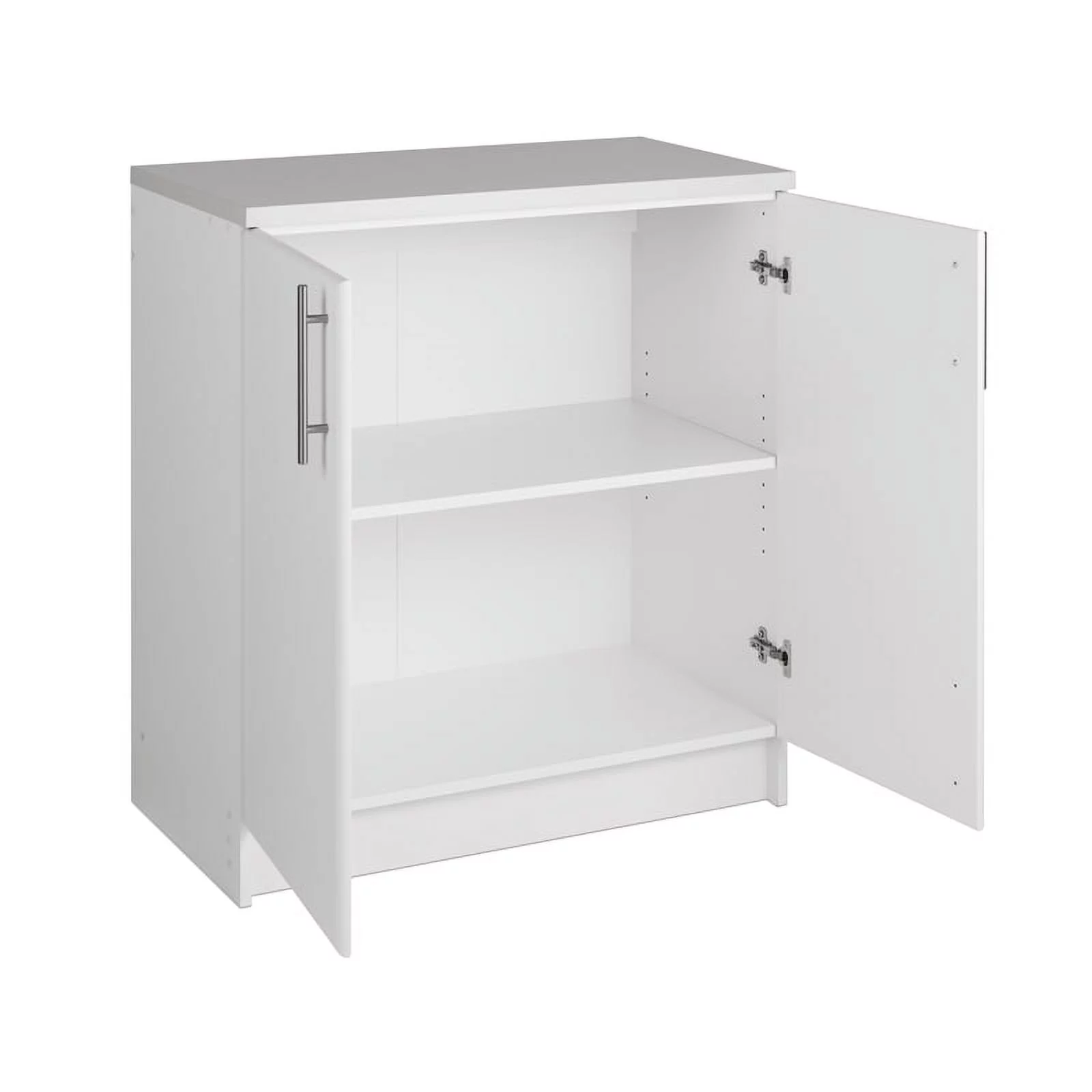 Pemberly Row White Engineered Wood Base Cabinet with Melamine Countertop