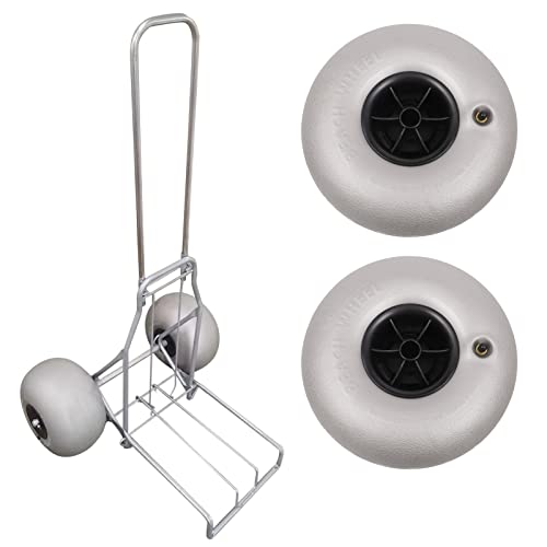 2 Pcs Kayak Beach Balloon Wheels 10" Universal eplacement Sand Tires Sand Wheels Beach Wheels for Kayak Canoe SUP Paddle Board