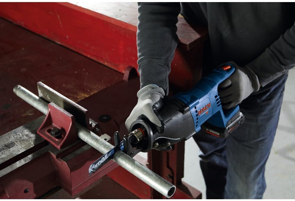 BOSCH GXL18V-501B25 18V 5-Tool Combo Kit with 2-In-1 Bit/Socket Impact Driver/Wrench, 1/2 In. Hammer Drill/Driver, Reciprocating Saw, Circular Saw