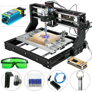 VEVOR CNC 3018 Pro Machine Router 3 Axis Engraving + Offline Control+5500mw Laser Head
