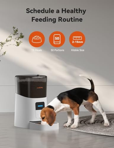 WOPET 6L Automatic Cat Feeder, WiFi Automatic Dog Feeder with APP Control for Remote Feeding
