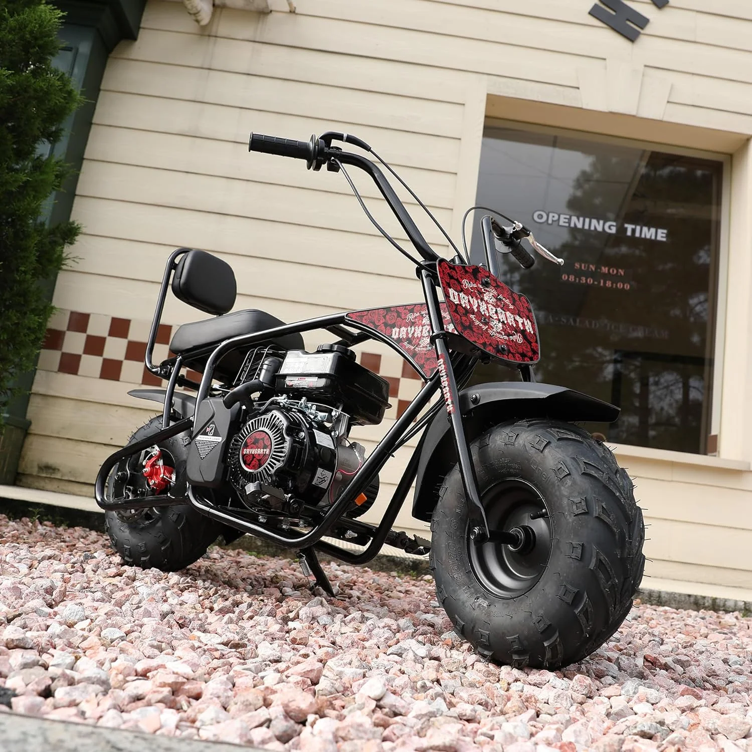 Oryxearth Mini Bike for Kids Motorcycle, Gas Power Dirt Bike,98CC 4-Stroke Ride on Toys, Red - Radiant Selections