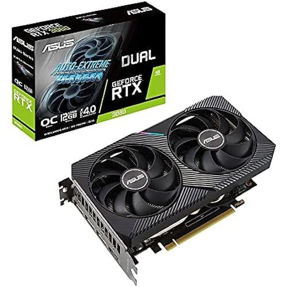 ASUS NVIDIA RTX3060 with Axial-tech fan and 2-slot design DUAL-RTX3060-O12G-V2 - Curated Treasures Market