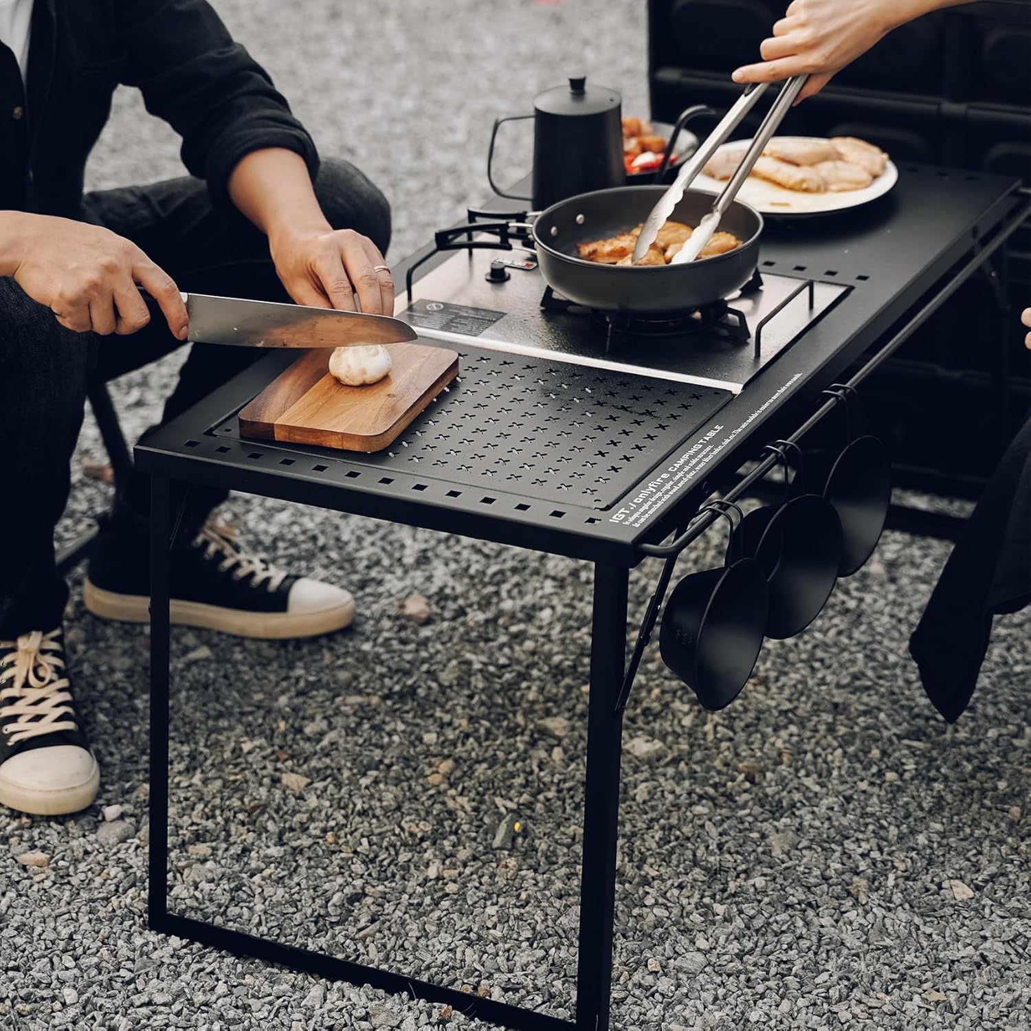 Onlyfire IGT Camping Table Kit with Gas Stove and Carrying Case, Folding Camp Table, Portable Camping Table IGT Unit Combination Table for Camping