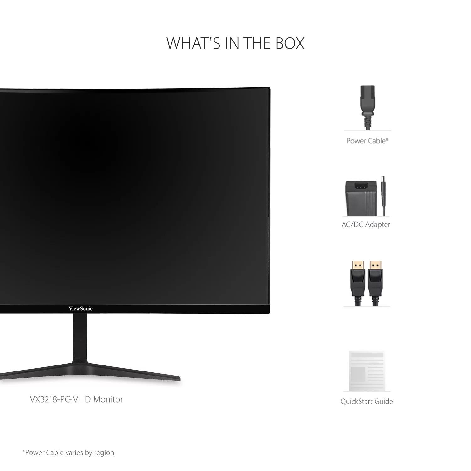 ViewSonic OMNI VX3218-PC-MHD 32 Inch Curved 1080p 1ms 165Hz Gaming Monitor with AMD FreeSync Premium, Eye Care, HDMI and Display Port